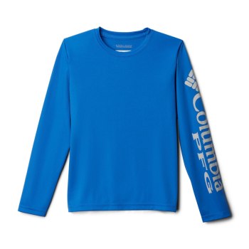 Columbia PFG Terminal Tackle Long Sleeve, Sudaderas Azules Grises Para Niño | 896240-HJX